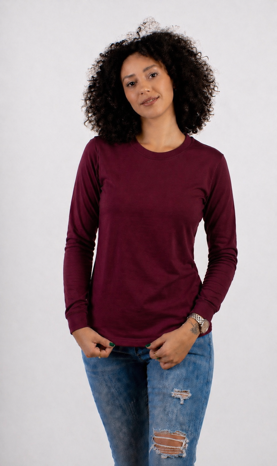 CUELLO REDONDO DAMA KOTA-PREMIUM LS MANGA LARGA/50 -50