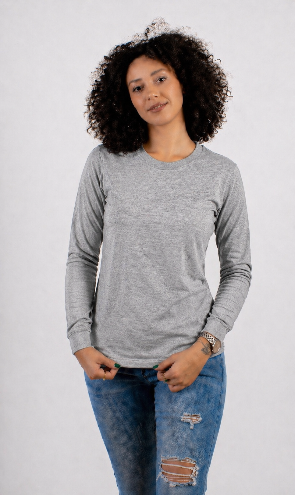 CUELLO REDONDO DAMA KOTA-PREMIUM LS MANGA LARGA/50 -50