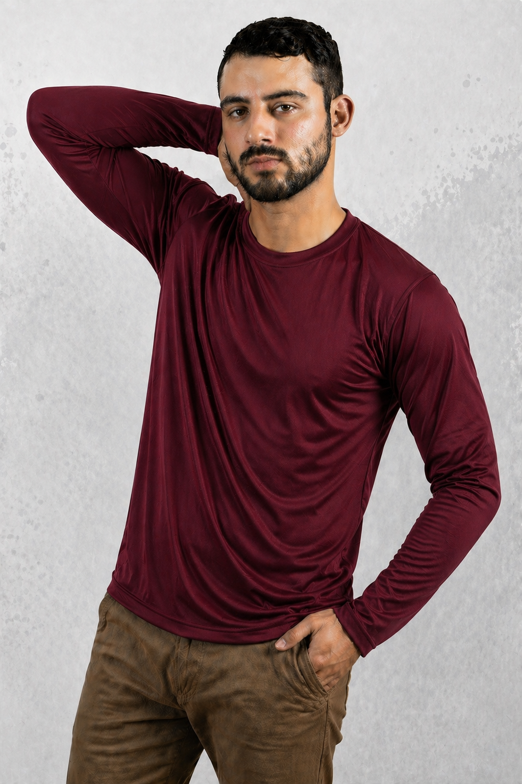 CUELLO REDONDO CABALLERO KOTA-DRY  LS MANGA LARGA / 100% POLIESTER