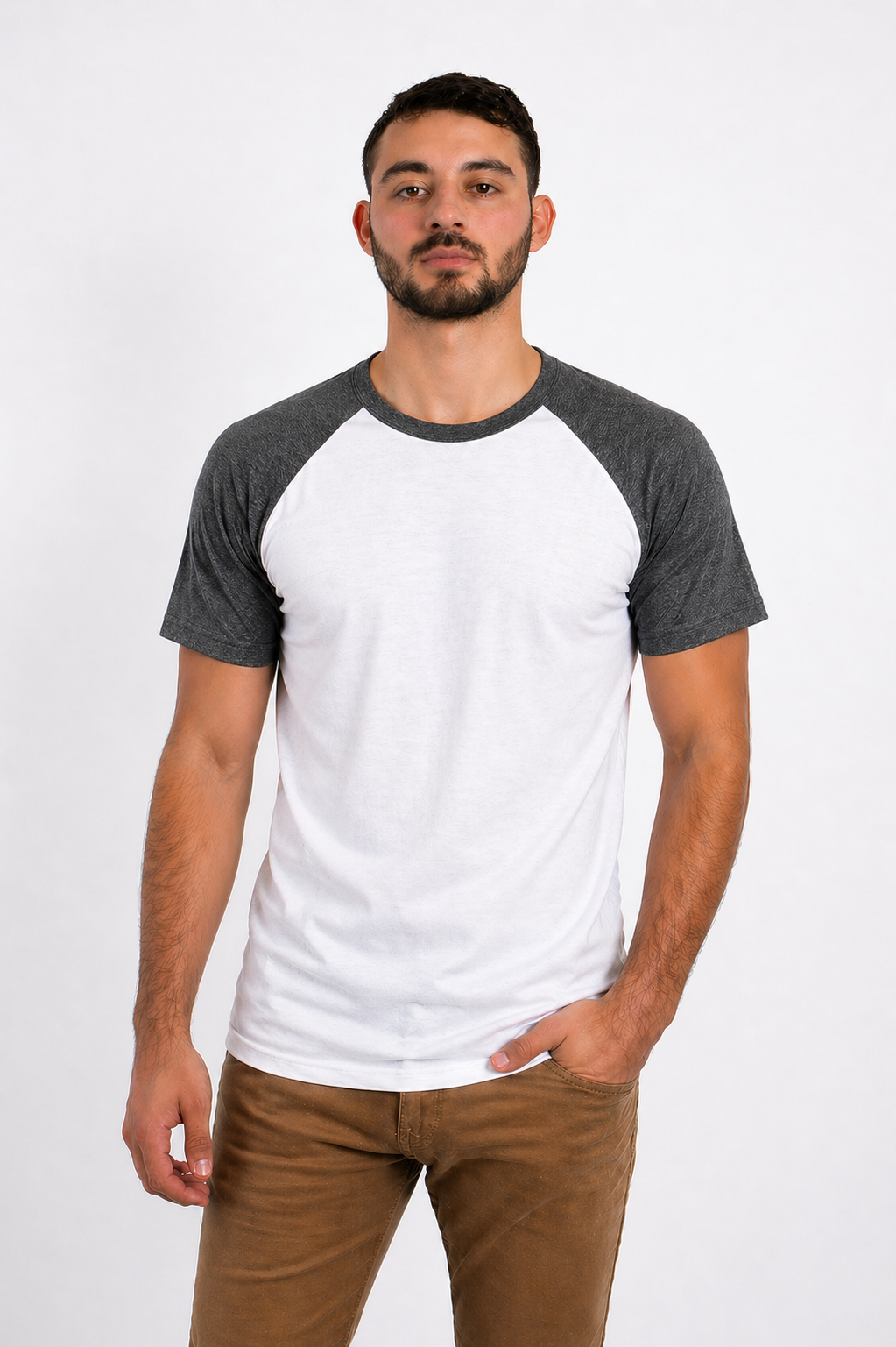 PLAYERA RAGLAN CABALLERO  KOTA-RAGLAN  MANGA CORTA /50-50