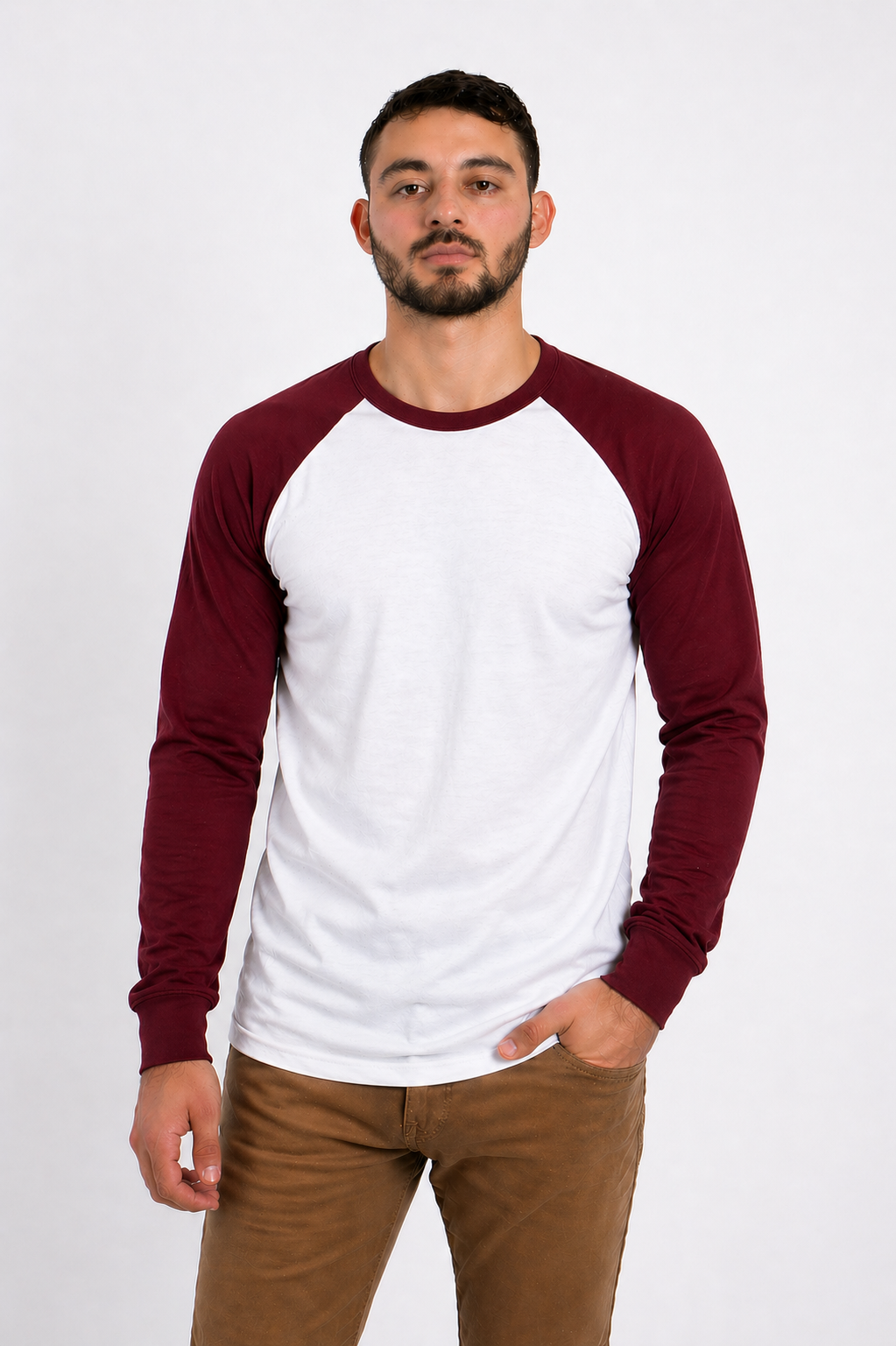 PLAYERA RAGLAN CABALLERO  KOTA-RAGLAN LS MANGA LARGA /50-50