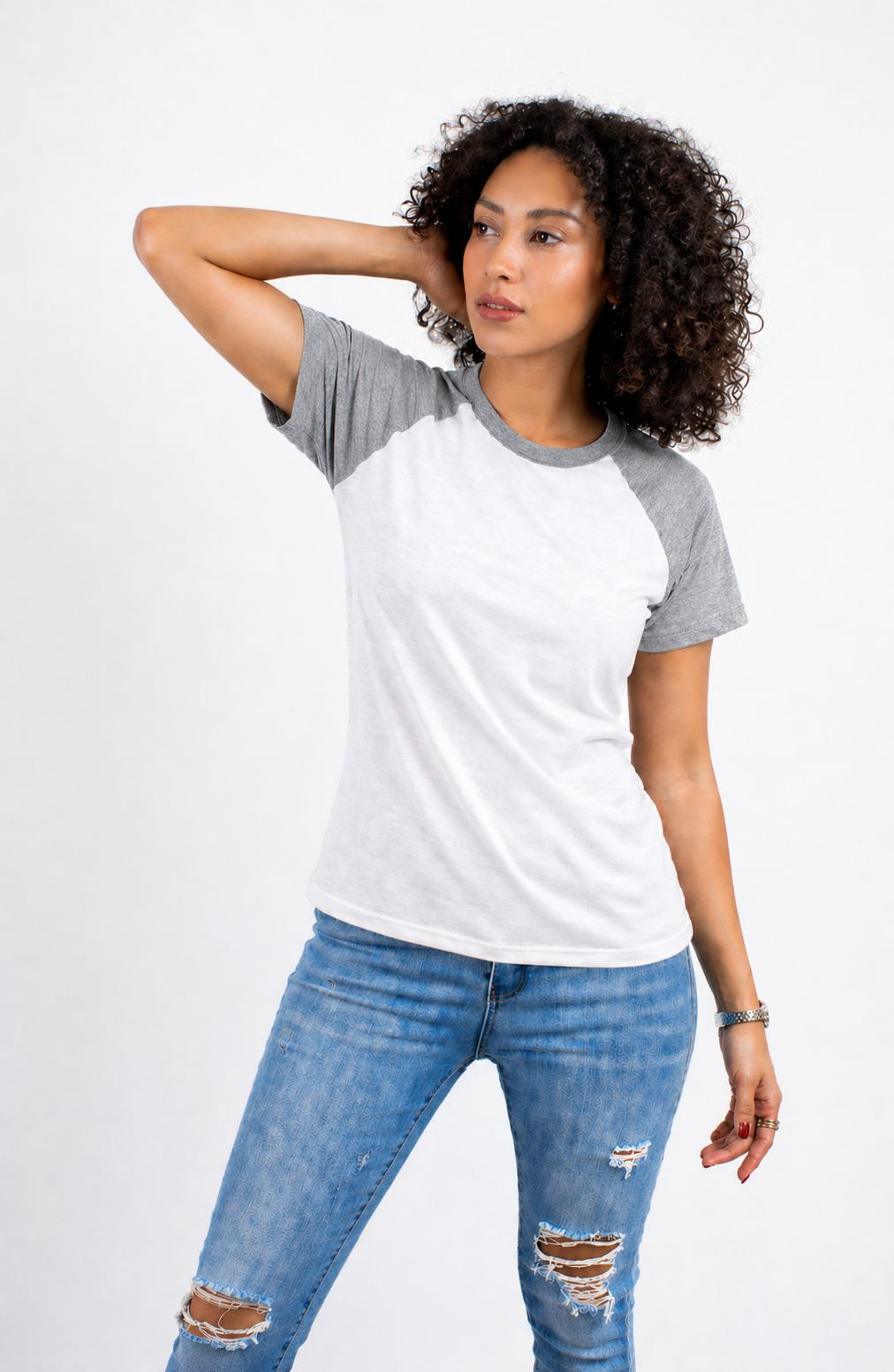 PLAYERA RAGLAN DAMA KOTA-RAGLAN MANGA CORTA /50-50