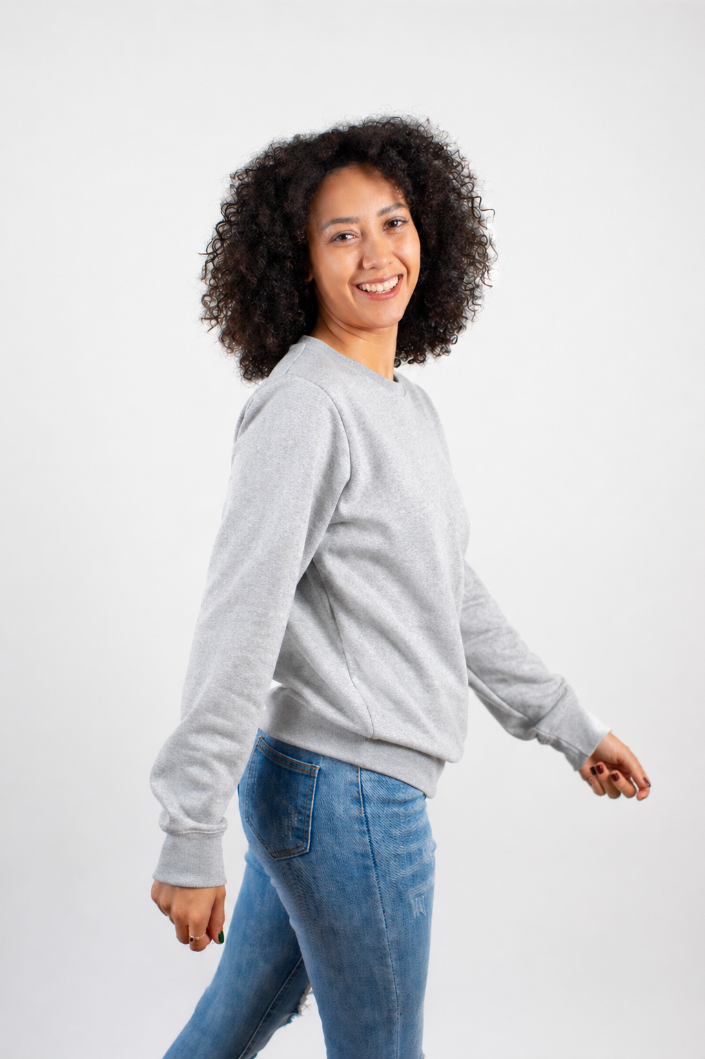 SUDADERA CUELLO REDONDO  DAMA KOTA-00 /FELPA PREMIUM