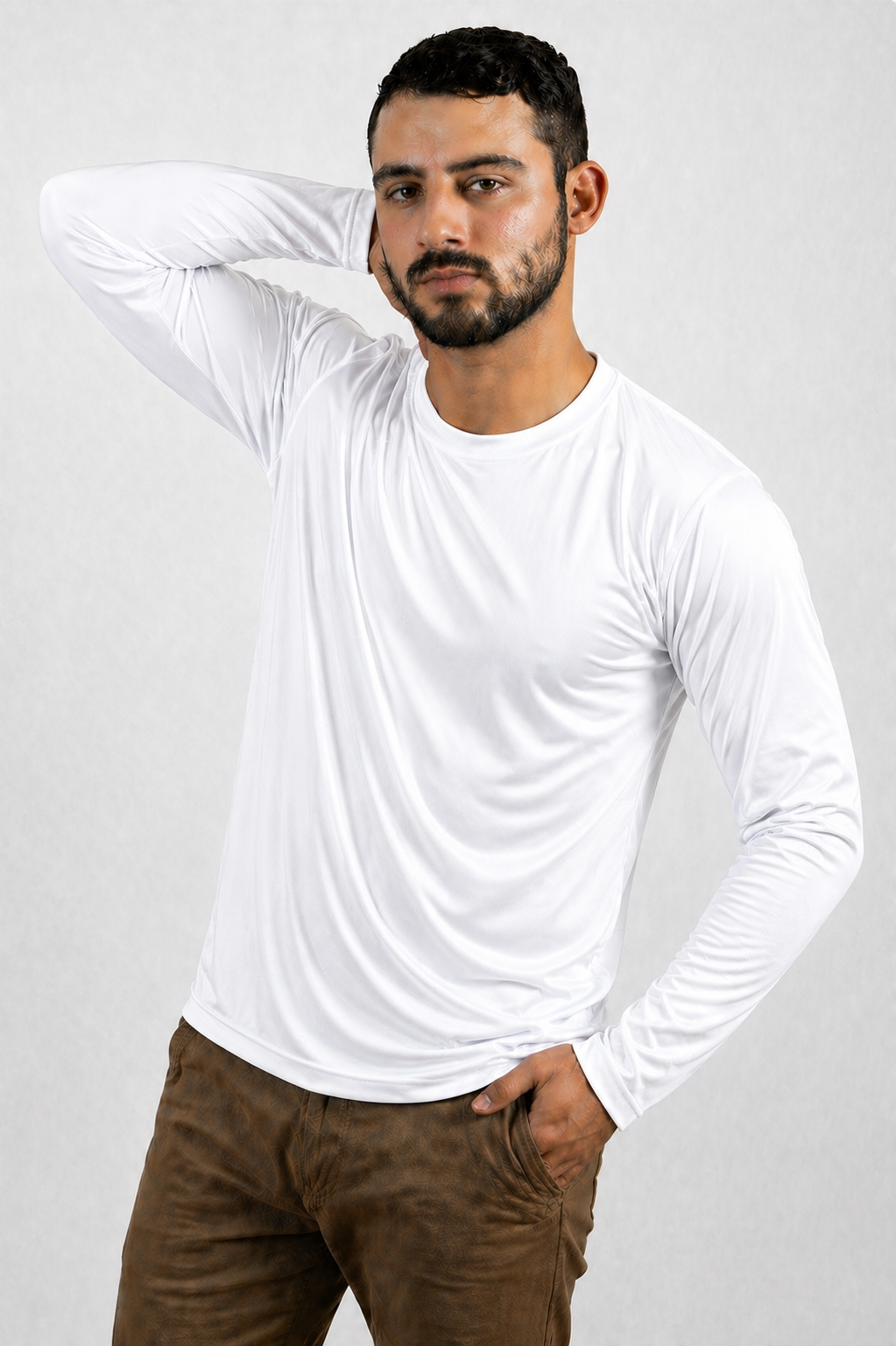 CUELLO REDONDO CABALLERO KOTA-DRY  LS MANGA LARGA / 100% POLIESTER