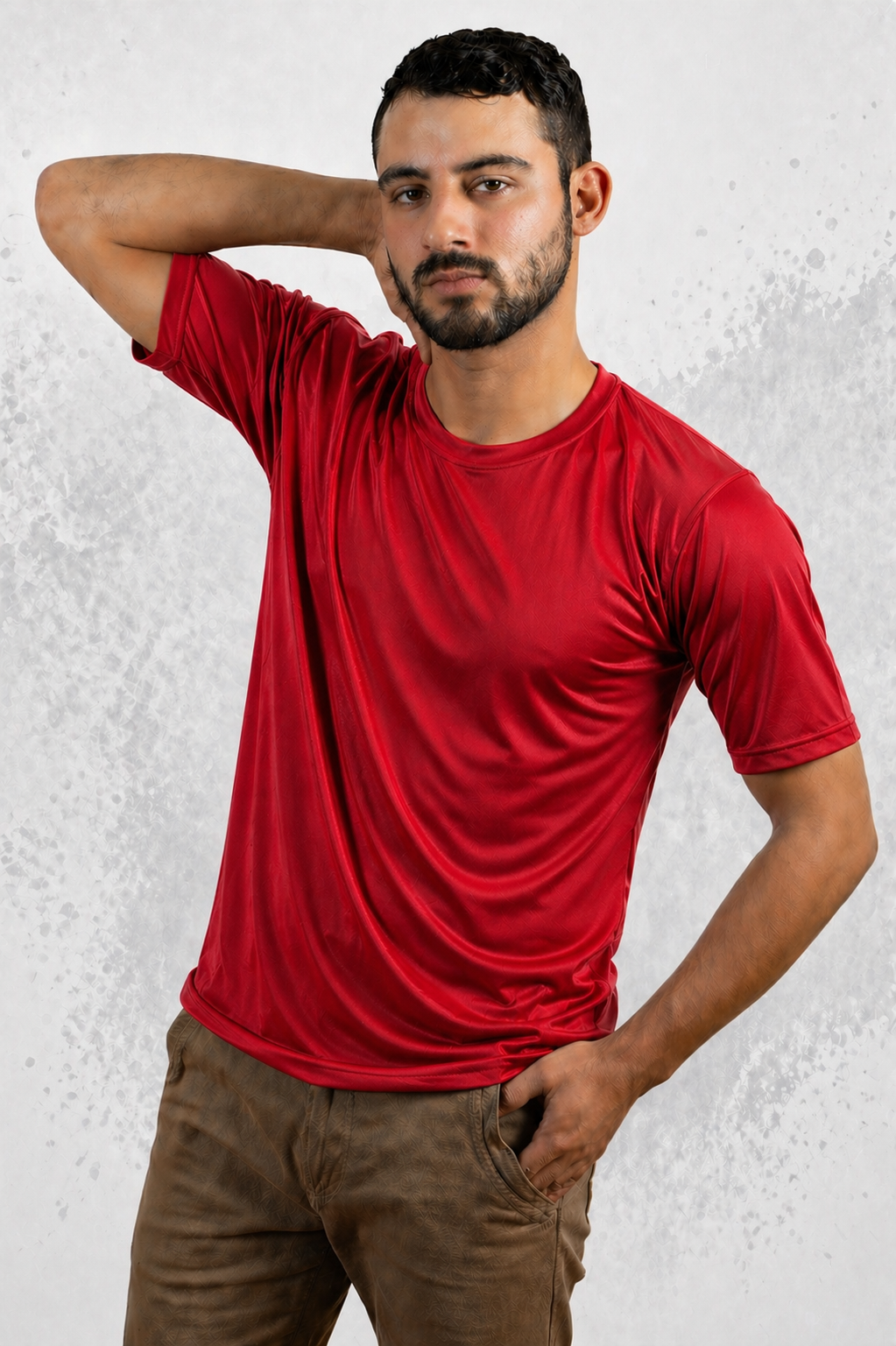 CUELLO REDONDO CABALLERO  KOTA -DRY MANGA CORTA /100% POLIESTER