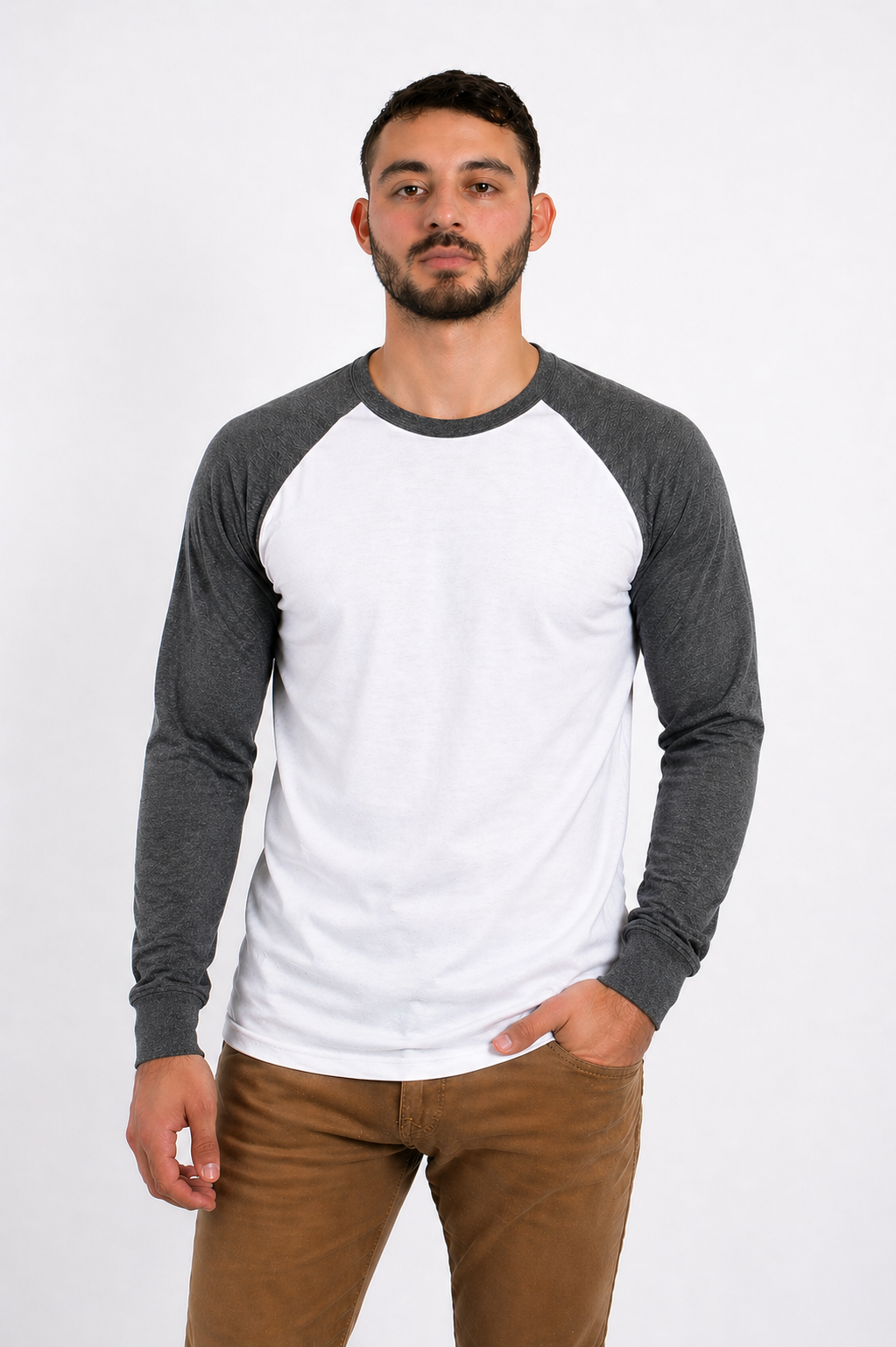 PLAYERA RAGLAN CABALLERO  KOTA-RAGLAN LS MANGA LARGA /50-50
