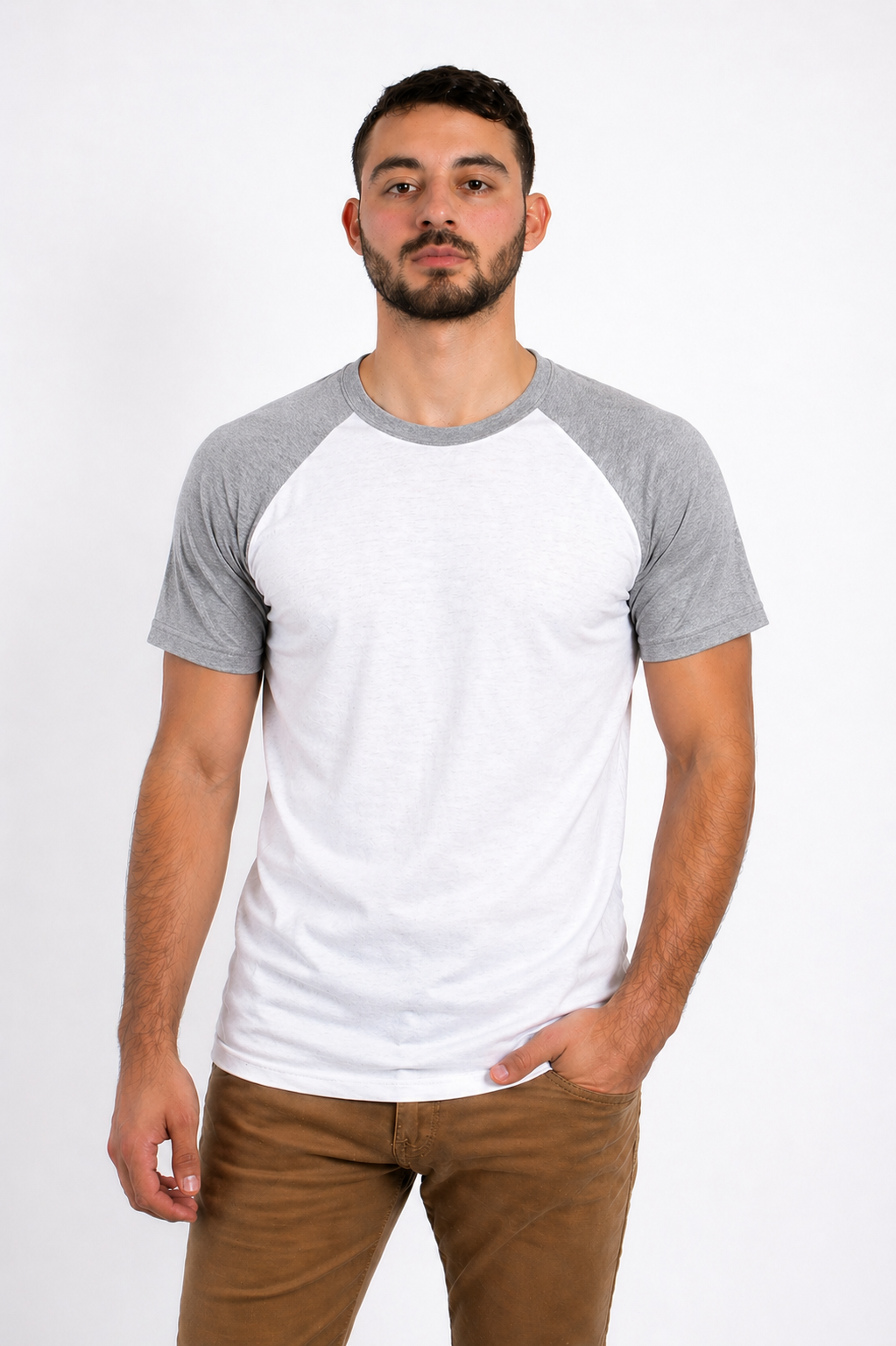 PLAYERA RAGLAN CABALLERO  KOTA-RAGLAN  MANGA CORTA /50-50