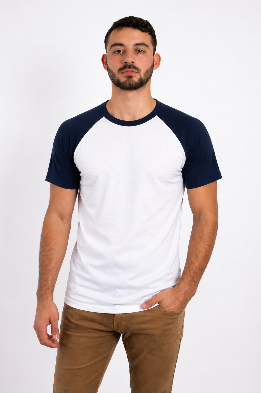 PLAYERA RAGLAN CABALLERO  KOTA-RAGLAN  MANGA CORTA /50-50