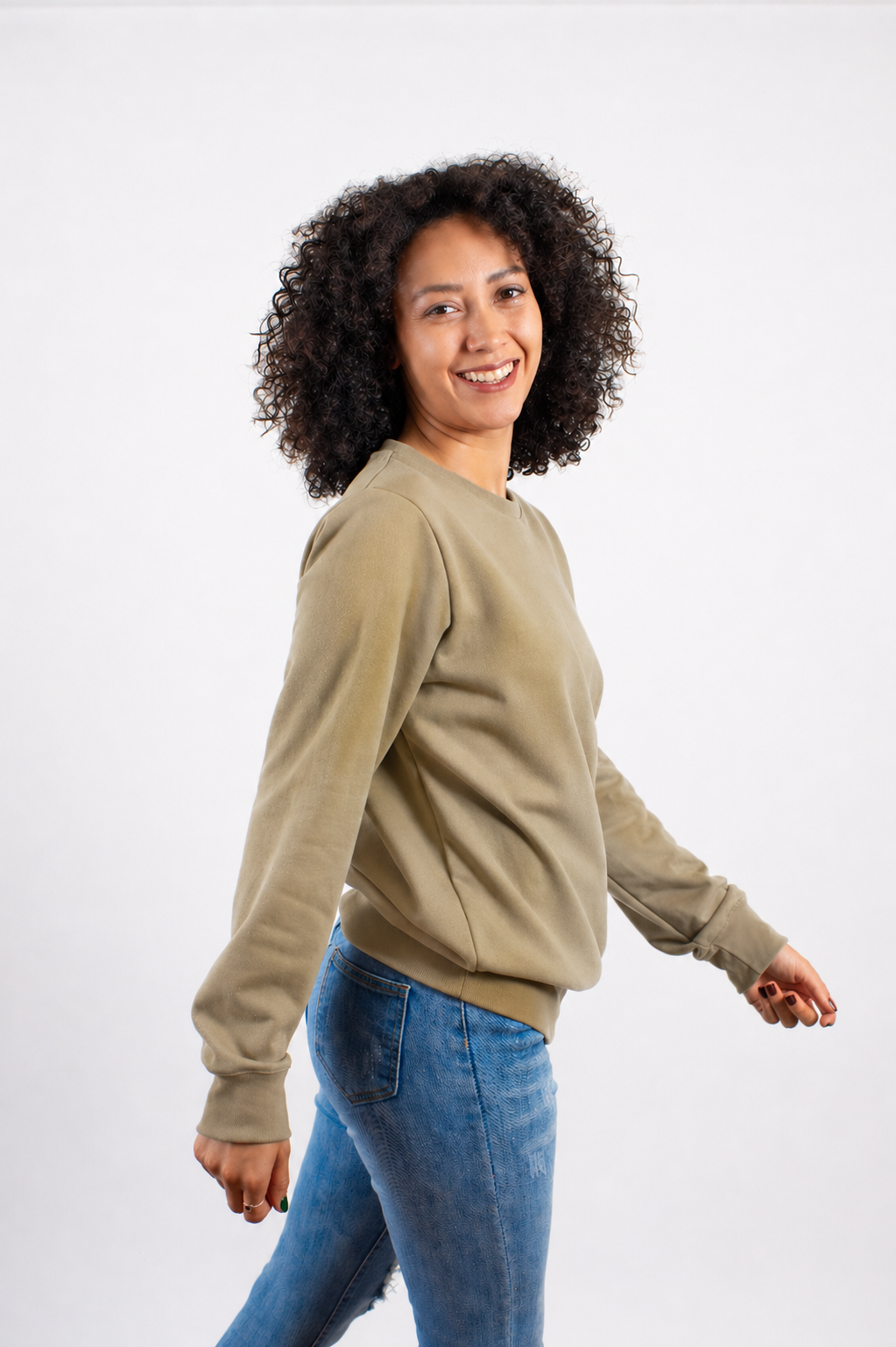 SUDADERA CUELLO REDONDO  DAMA KOTA-00 /FELPA PREMIUM