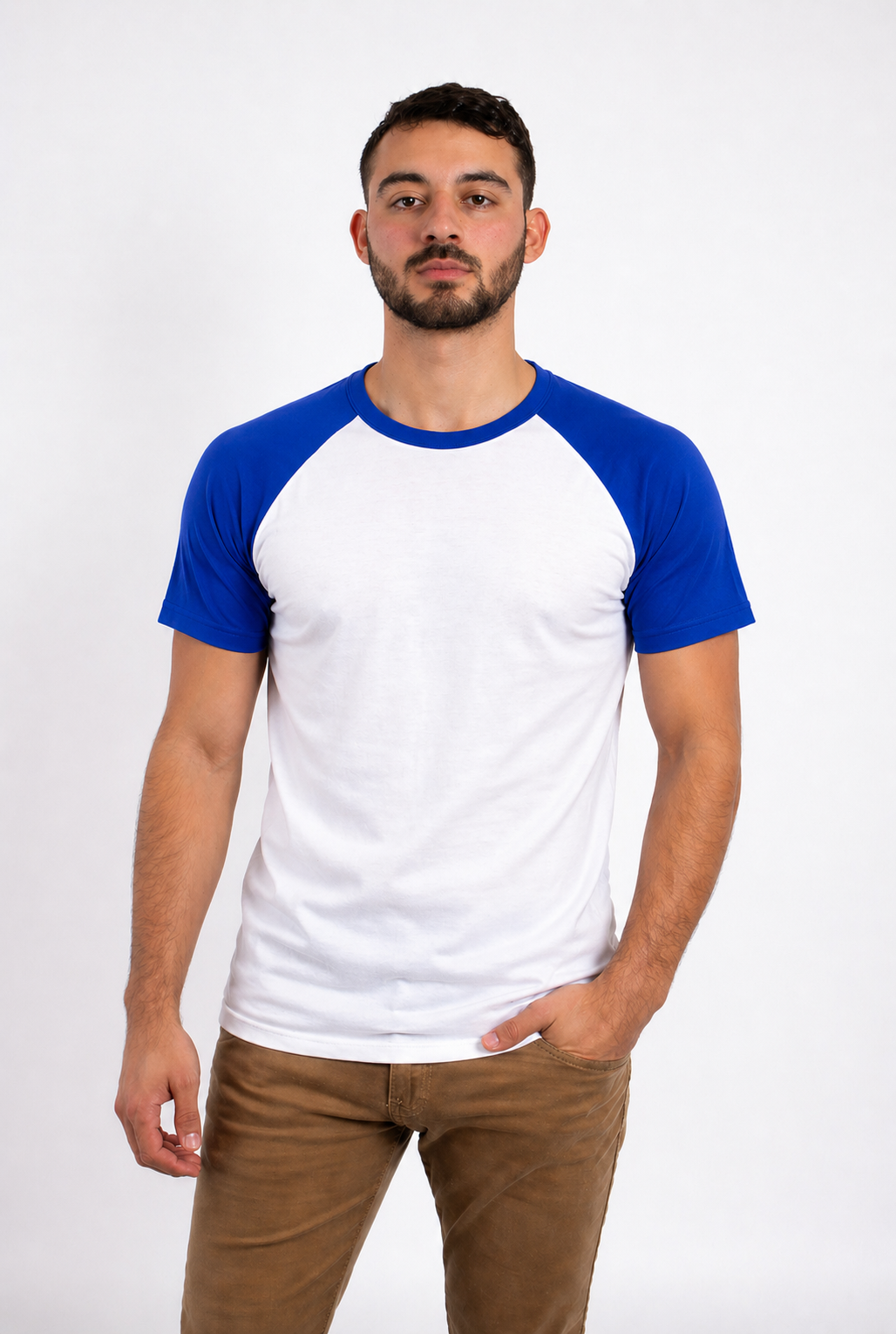 PLAYERA RAGLAN CABALLERO  KOTA-RAGLAN  MANGA CORTA /50-50