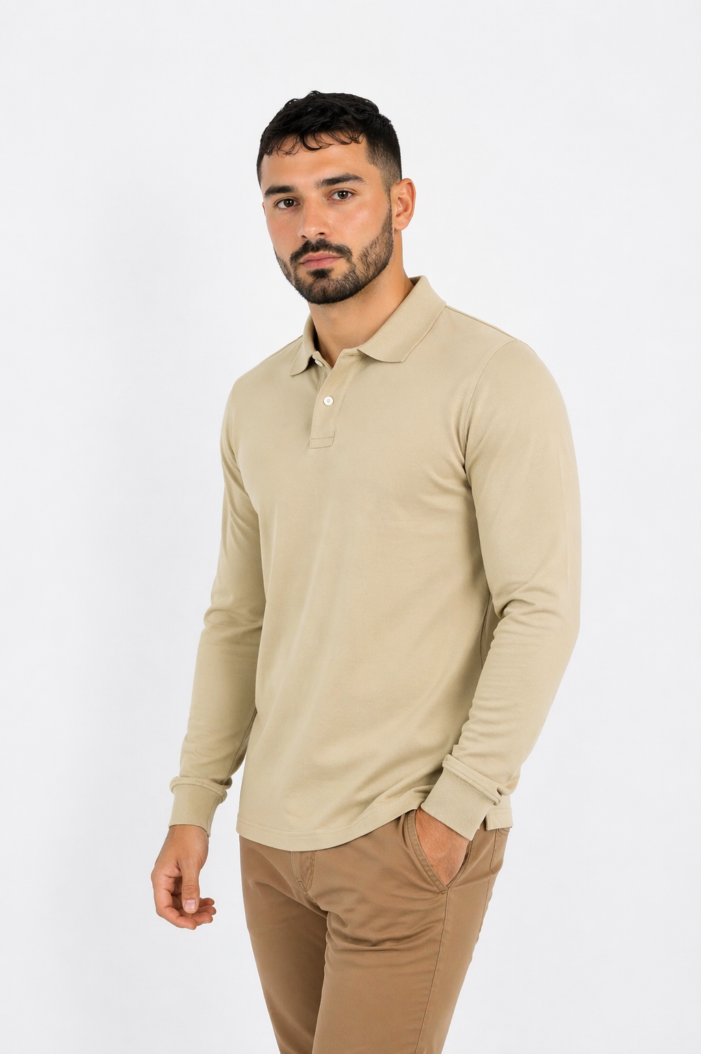 POLO CABALLERO KOTA- PRO LS  MANGA LARGA /50-50