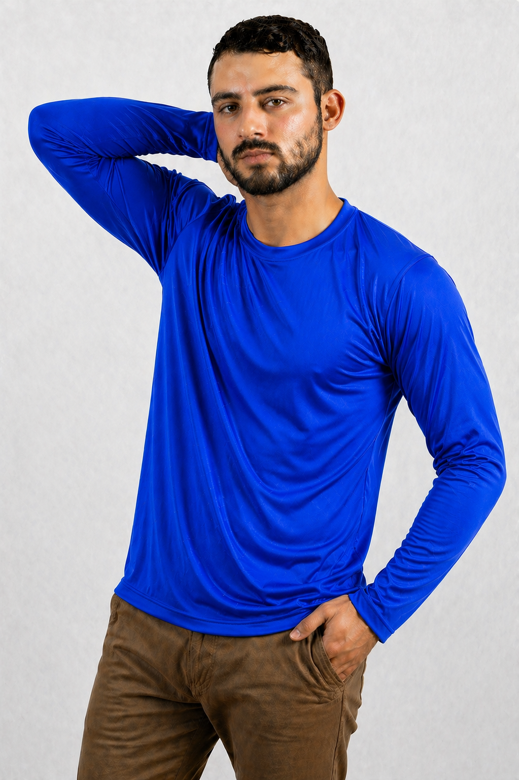 CUELLO REDONDO CABALLERO KOTA-DRY  LS MANGA LARGA / 100% POLIESTER