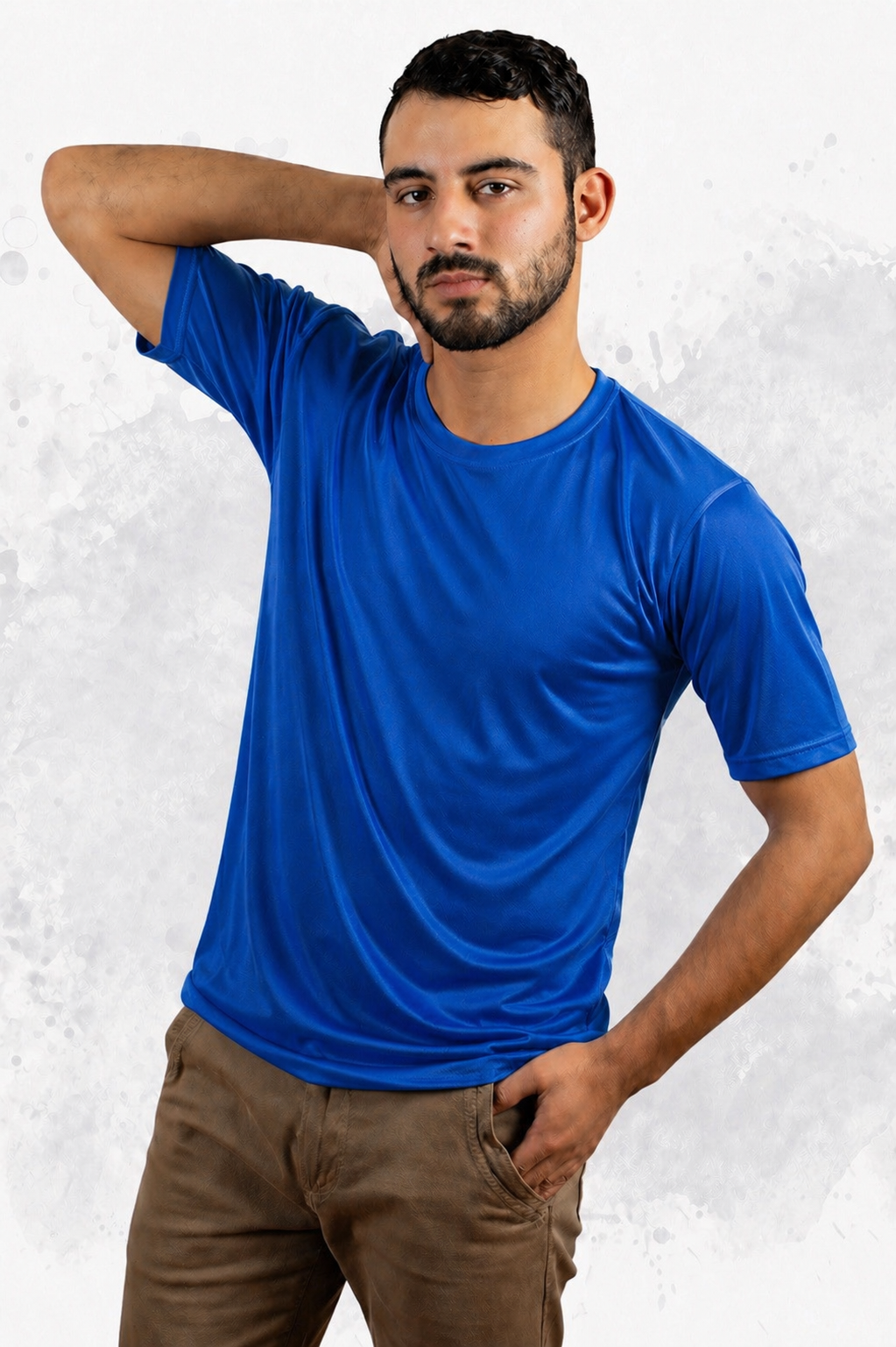 CUELLO REDONDO CABALLERO  KOTA -DRY MANGA CORTA /100% POLIESTER