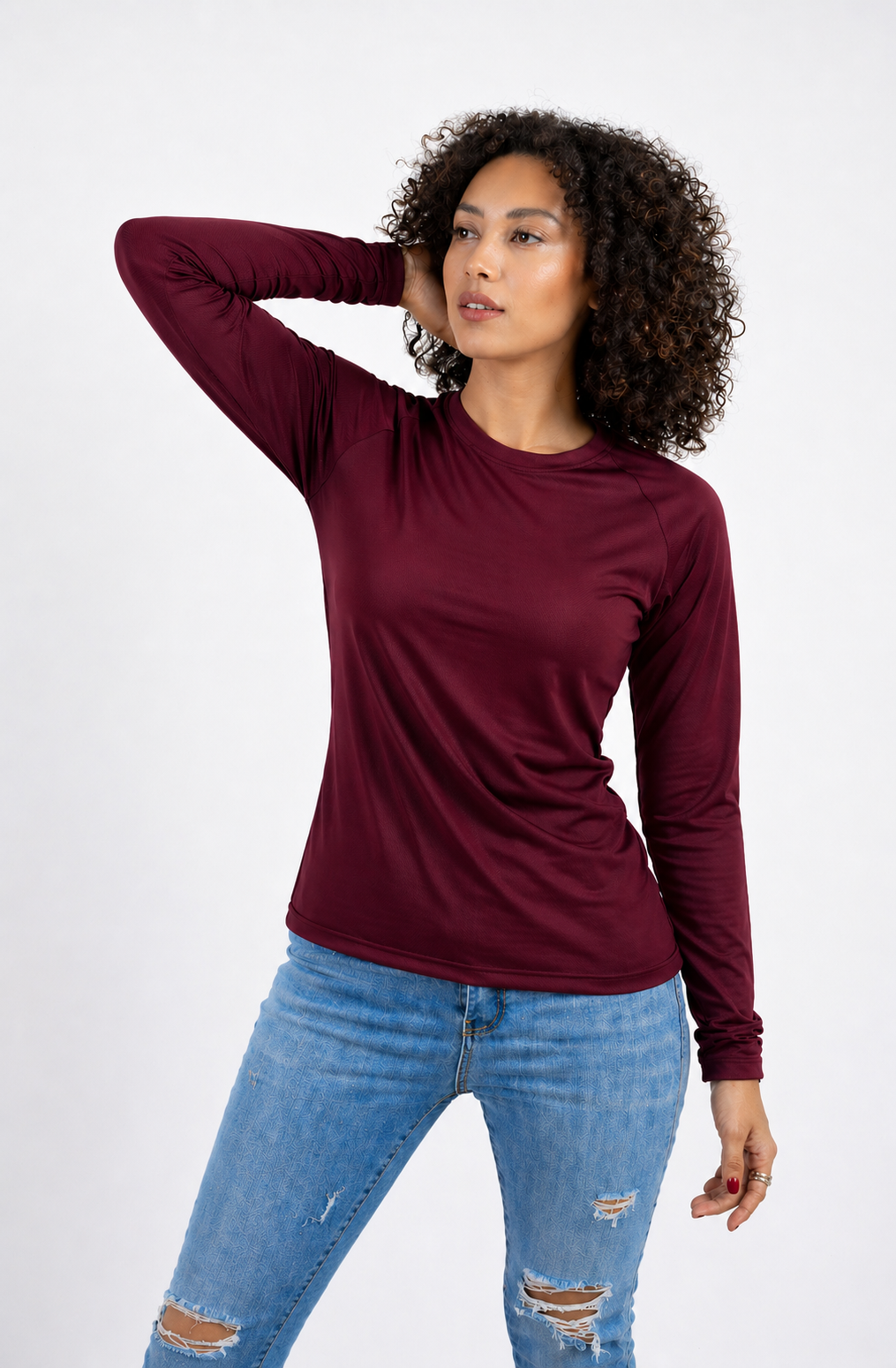 CUELLO REDONDO DAMA KOTA- DRY LS MANGA LARGA / 100% POLIESTER
