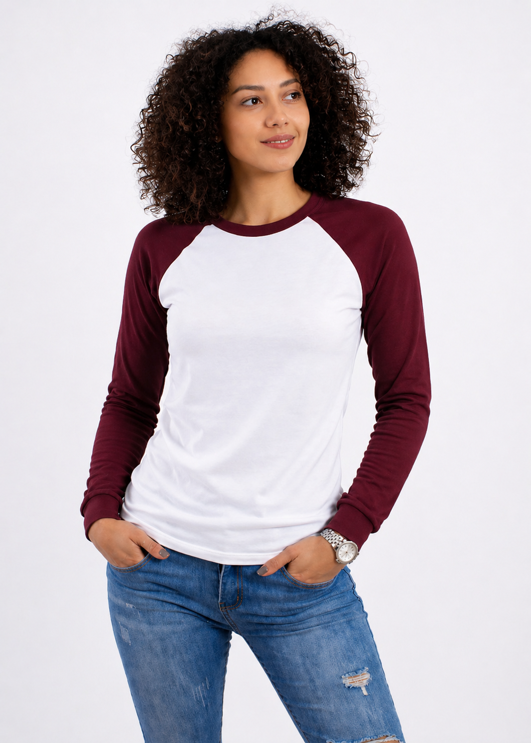 PLAYERA RAGLAN DAMA KOTA-RAGLAN LS MANGA LARGA /50-50