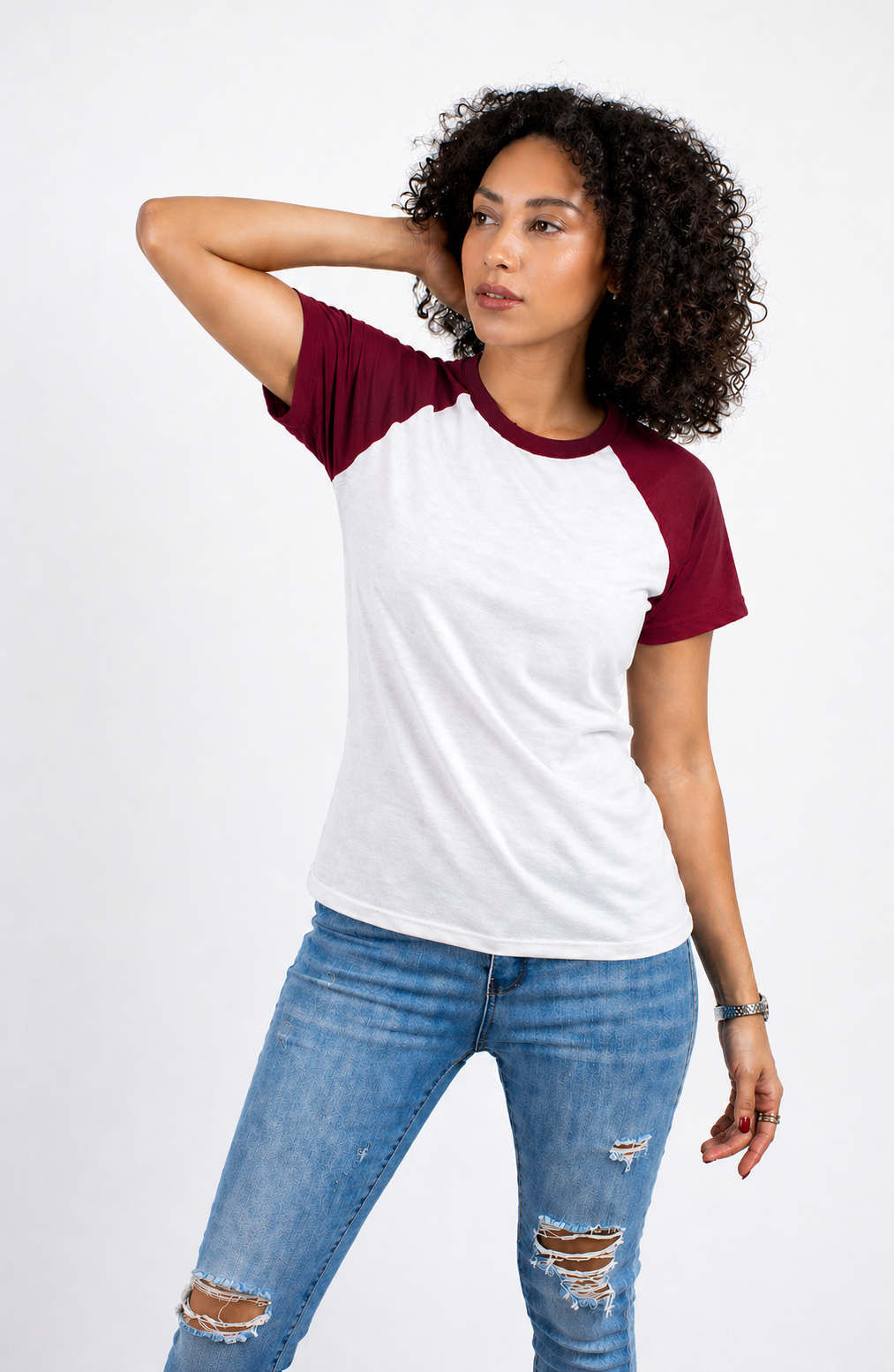 PLAYERA RAGLAN DAMA KOTA-RAGLAN MANGA CORTA /50-50