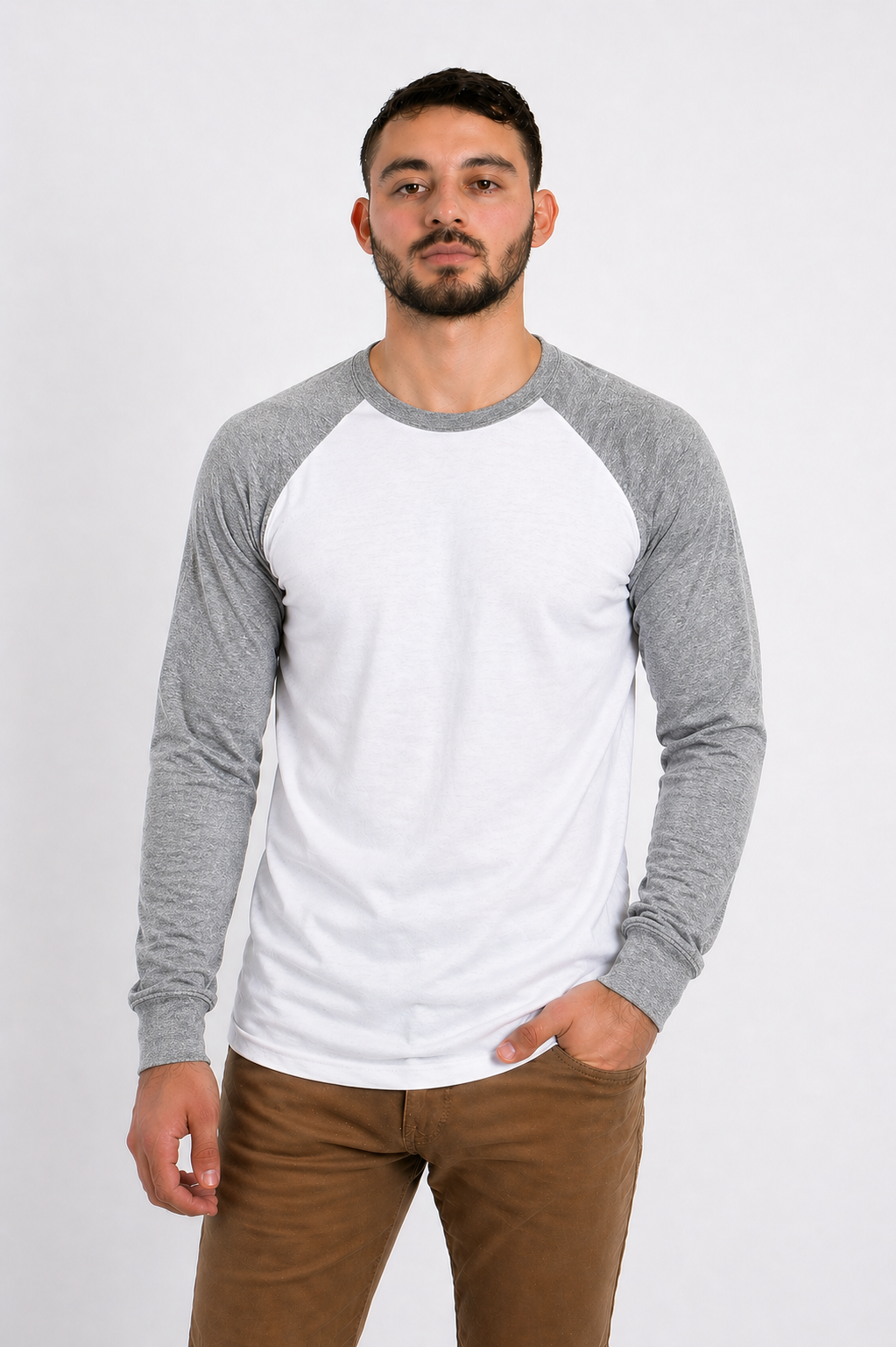 PLAYERA RAGLAN CABALLERO  KOTA-RAGLAN LS MANGA LARGA /50-50