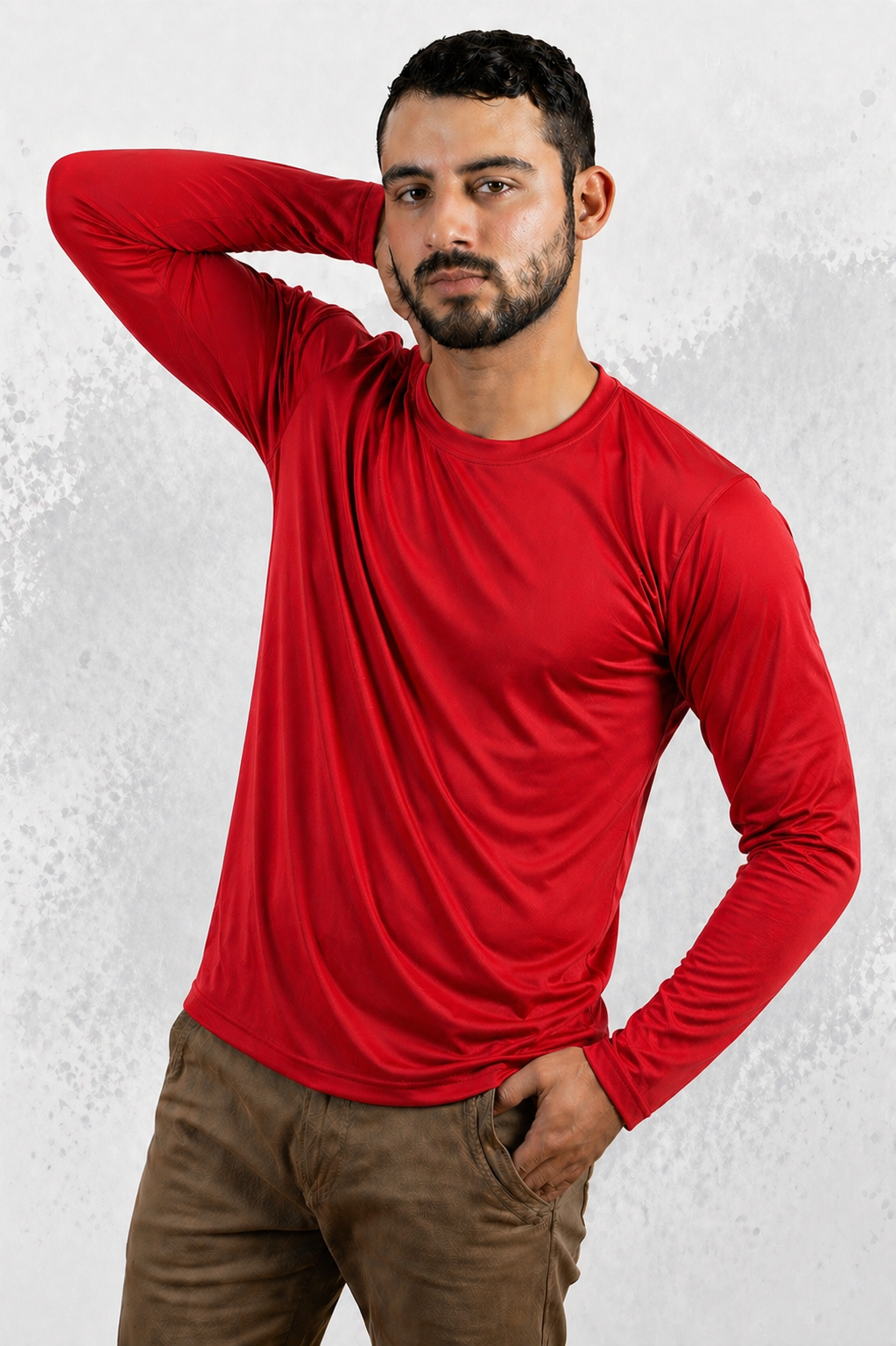 CUELLO REDONDO CABALLERO KOTA-DRY  LS MANGA LARGA / 100% POLIESTER