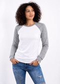 PLAYERA RAGLAN DAMA KOTA-RAGLAN LS MANGA LARGA /50-50