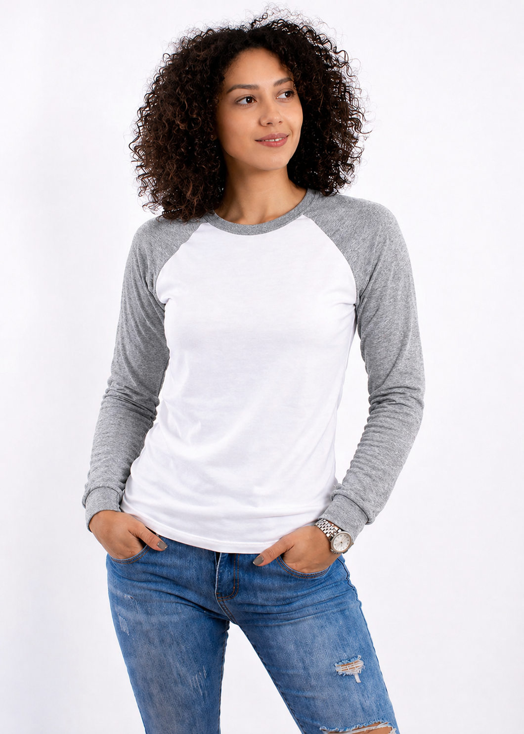 PLAYERA RAGLAN DAMA KOTA-RAGLAN LS MANGA LARGA /50-50