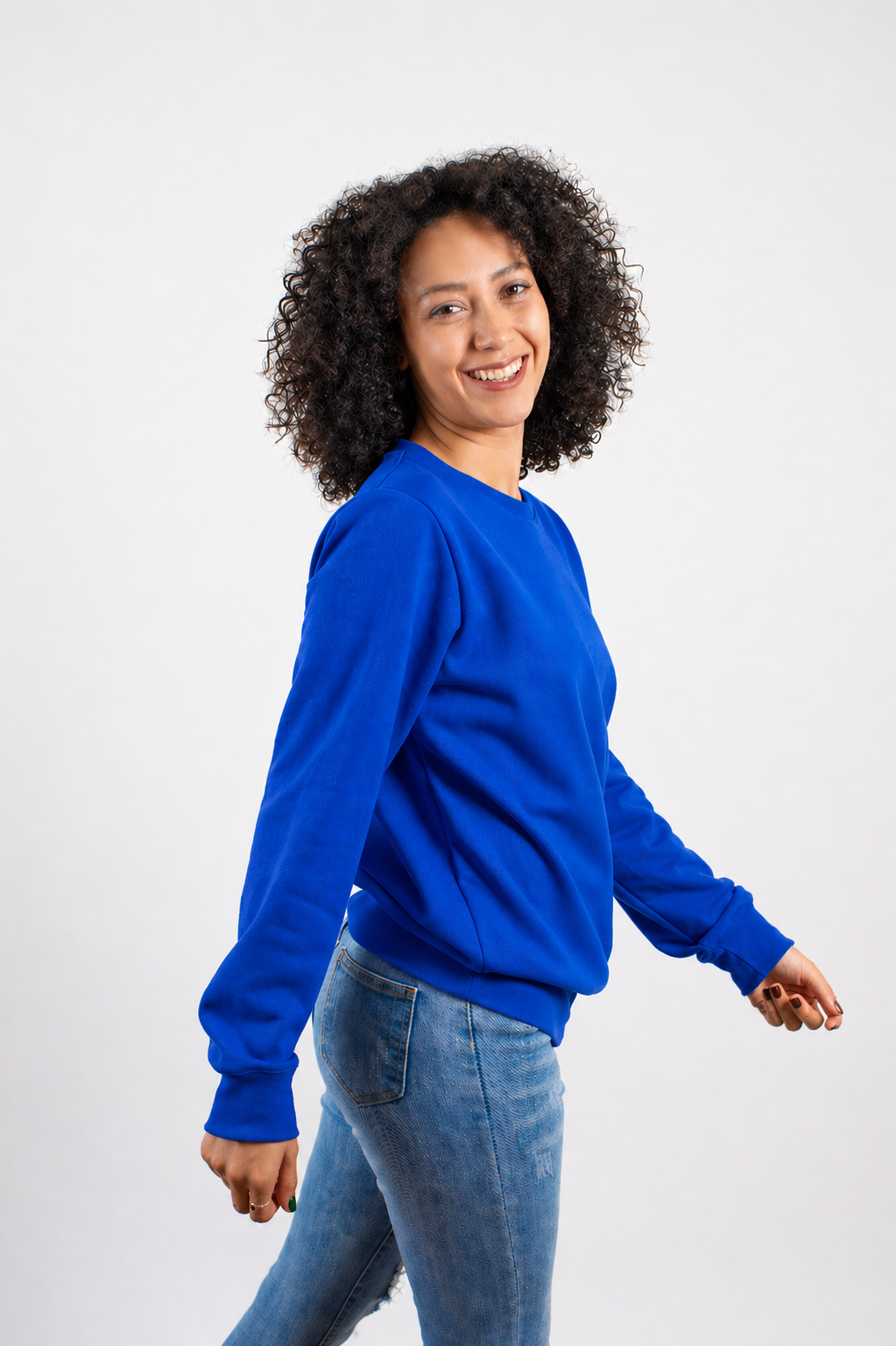 SUDADERA CUELLO REDONDO  DAMA KOTA-00 /FELPA PREMIUM