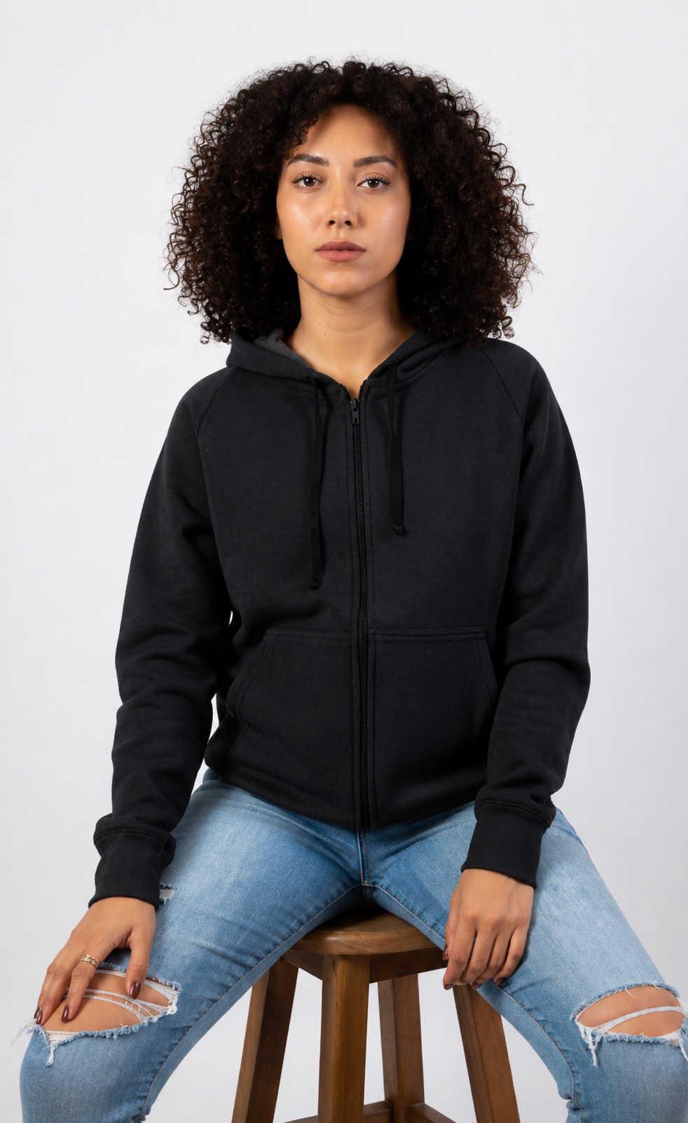 SUDADERA CON CIERRE DAMA  KOTA -HOODIE-002 /FELPA PREMIUM