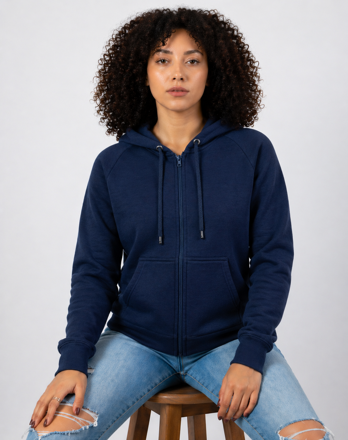 SUDADERA CON CIERRE DAMA  KOTA -HOODIE-002 /FELPA PREMIUM