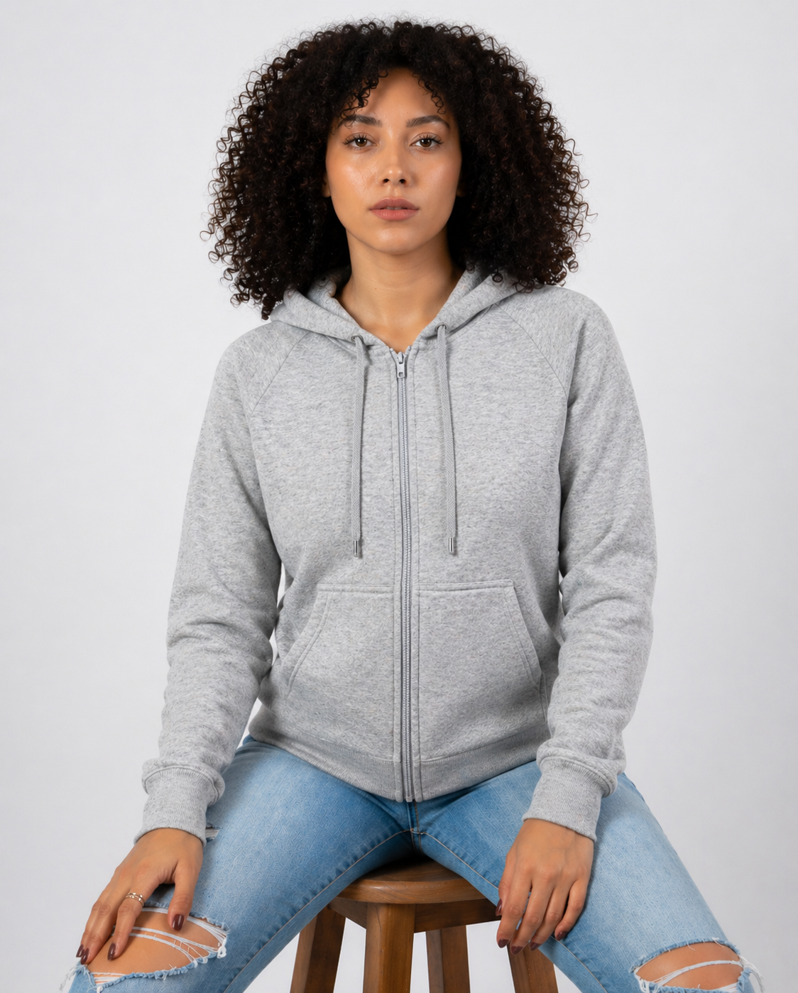 SUDADERA CON CIERRE DAMA  KOTA -HOODIE-002 /FELPA PREMIUM