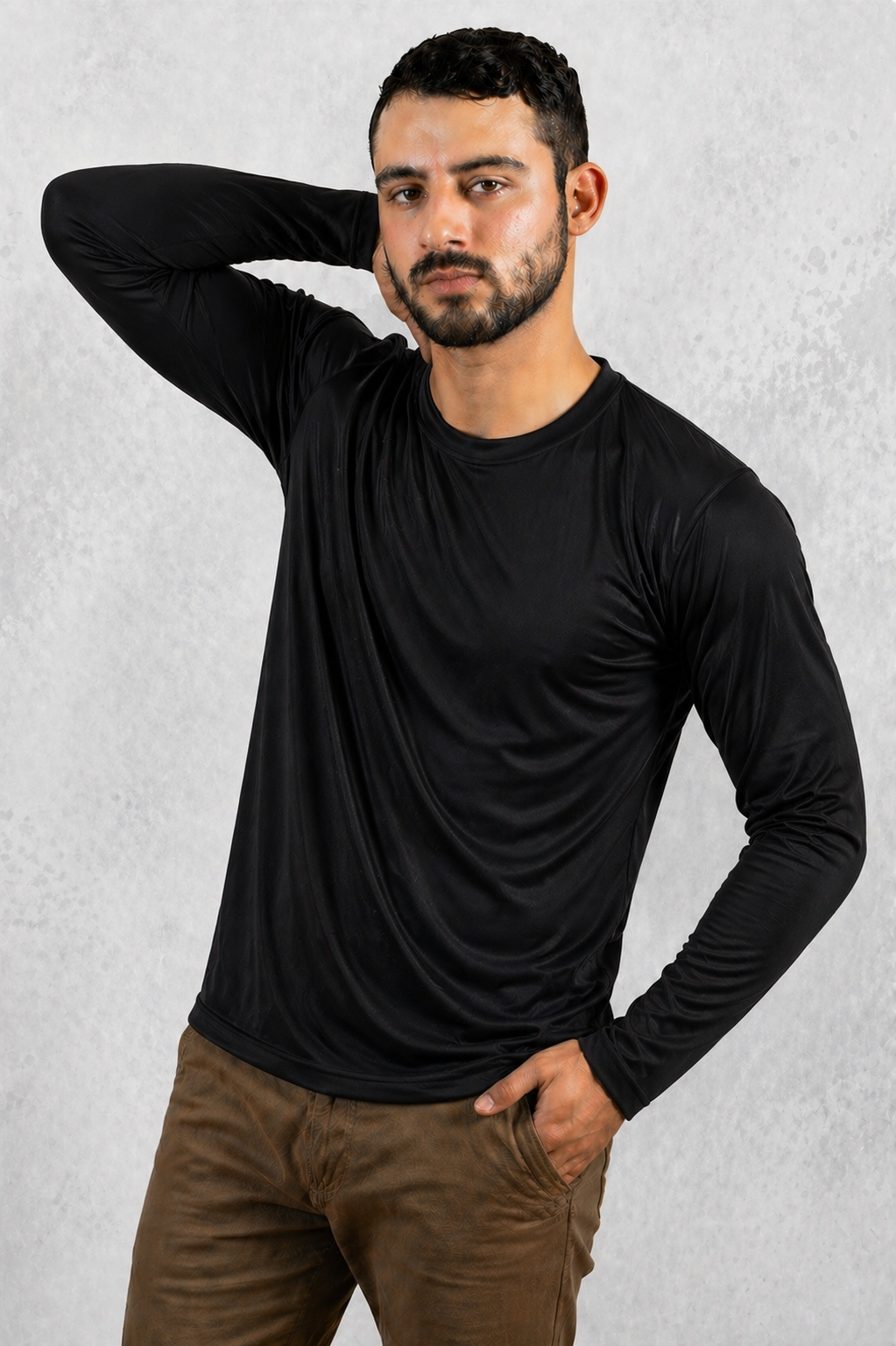 CUELLO REDONDO CABALLERO KOTA-DRY  LS MANGA LARGA / 100% POLIESTER