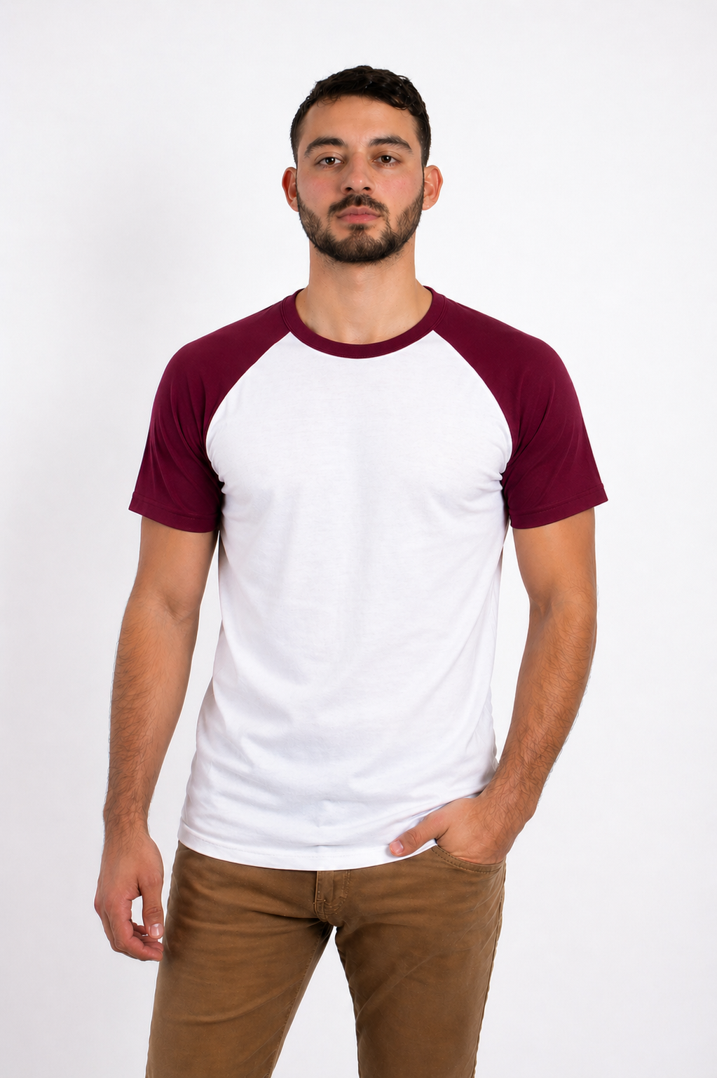 PLAYERA RAGLAN CABALLERO  KOTA-RAGLAN  MANGA CORTA /50-50