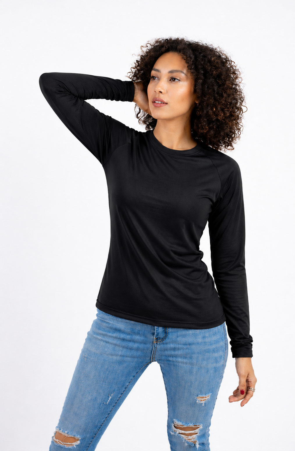 CUELLO REDONDO DAMA KOTA- DRY LS MANGA LARGA / 100% POLIESTER