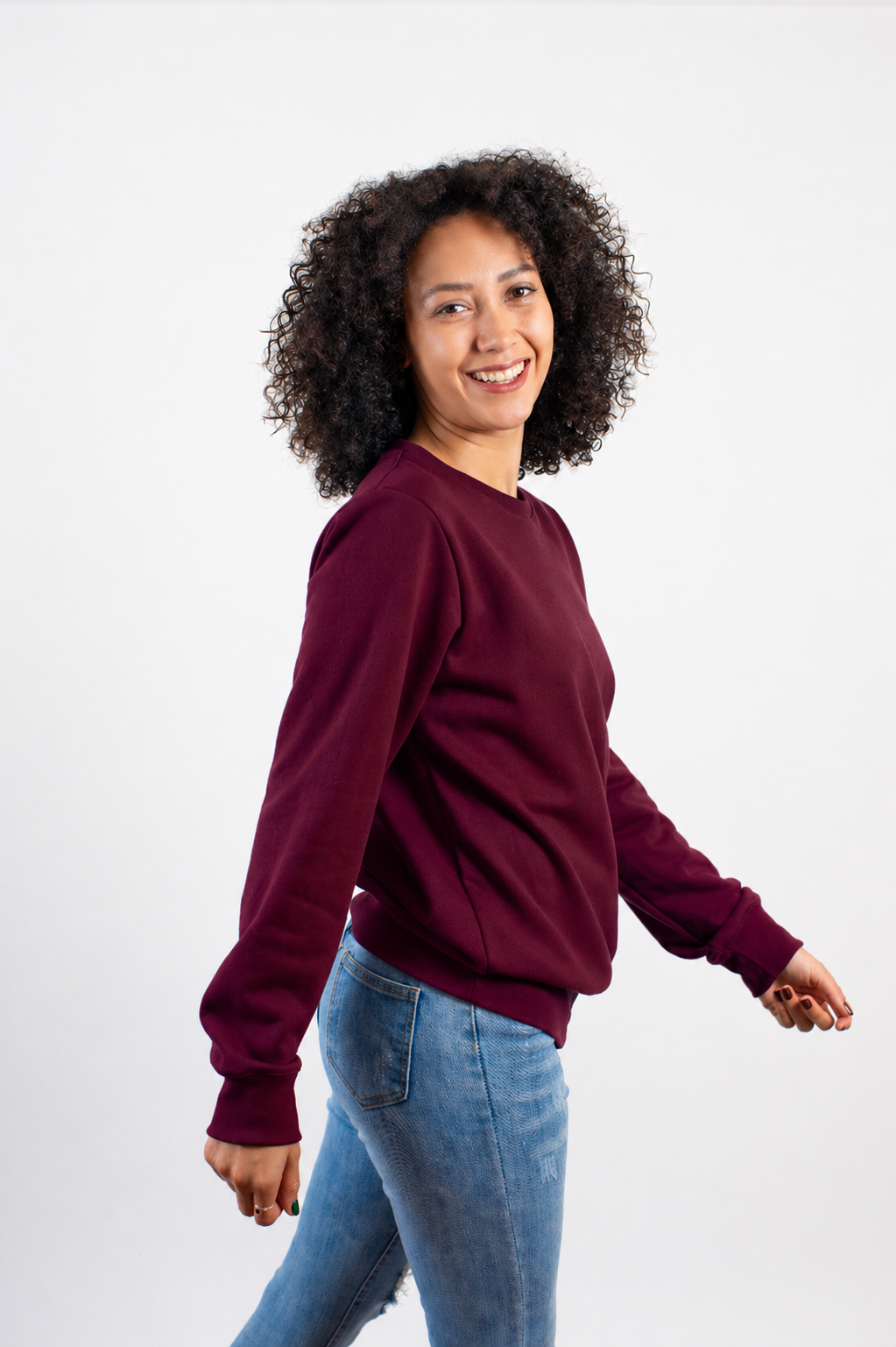SUDADERA CUELLO REDONDO  DAMA KOTA-00 /FELPA PREMIUM