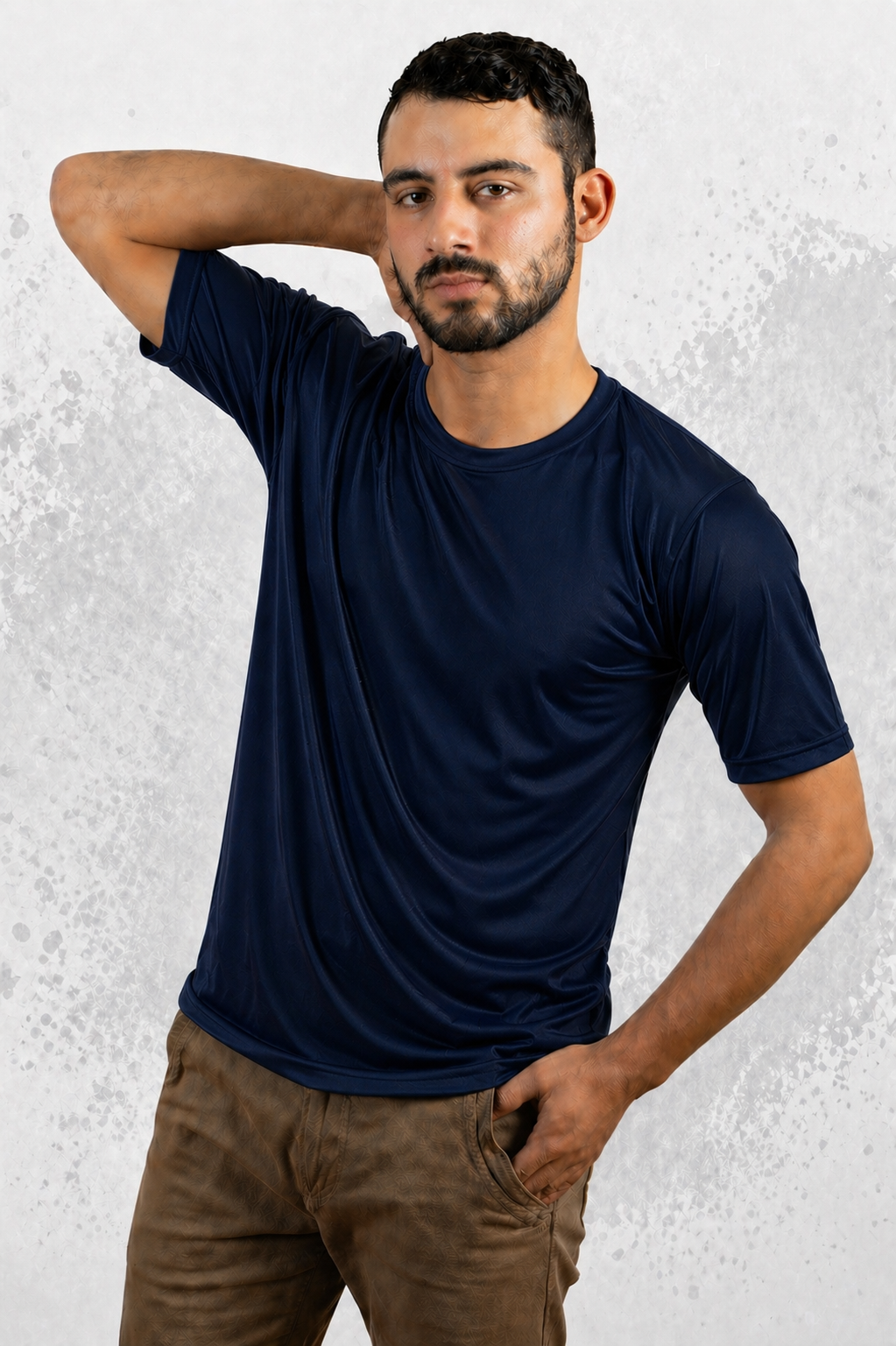 CUELLO REDONDO CABALLERO  KOTA -DRY MANGA CORTA /100% POLIESTER