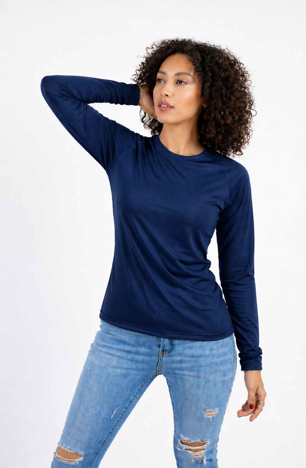 CUELLO REDONDO DAMA KOTA- DRY LS MANGA LARGA / 100% POLIESTER
