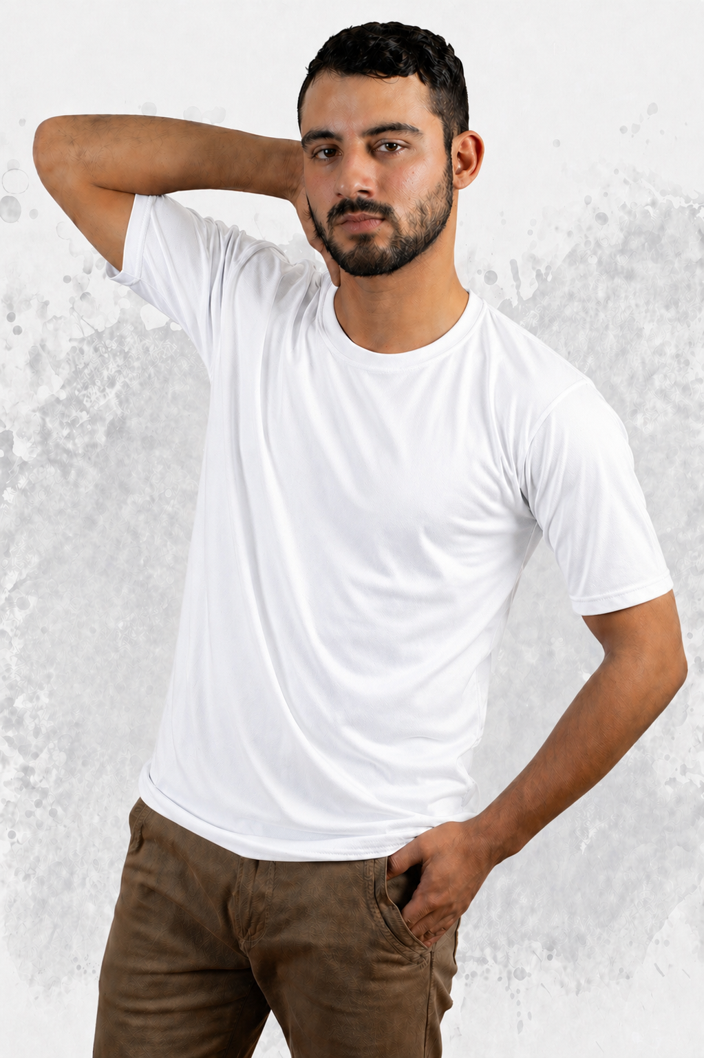 CUELLO REDONDO CABALLERO  KOTA -DRY MANGA CORTA /100% POLIESTER