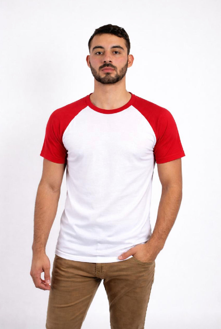 PLAYERA RAGLAN CABALLERO  KOTA-RAGLAN  MANGA CORTA /50-50