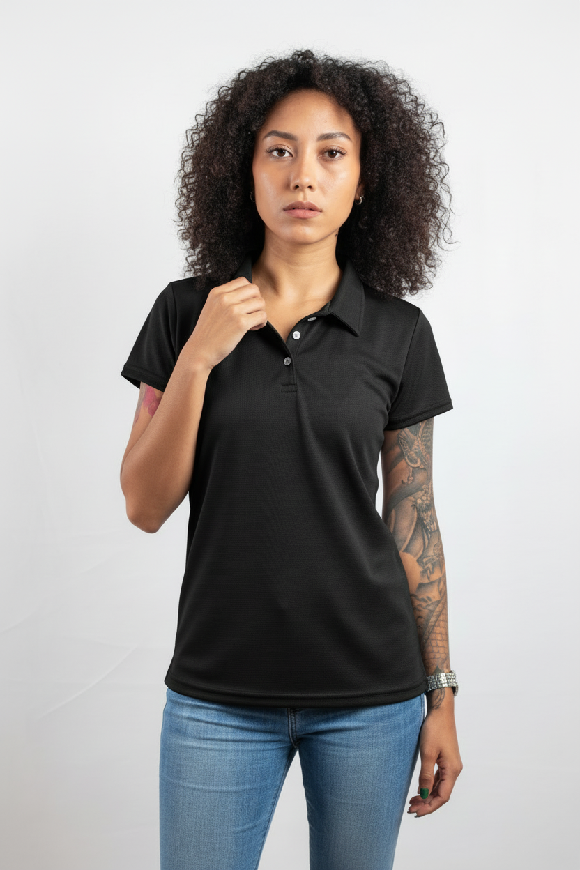 Chica polo negro