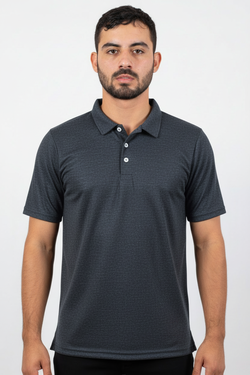 Polo chico gris oxford