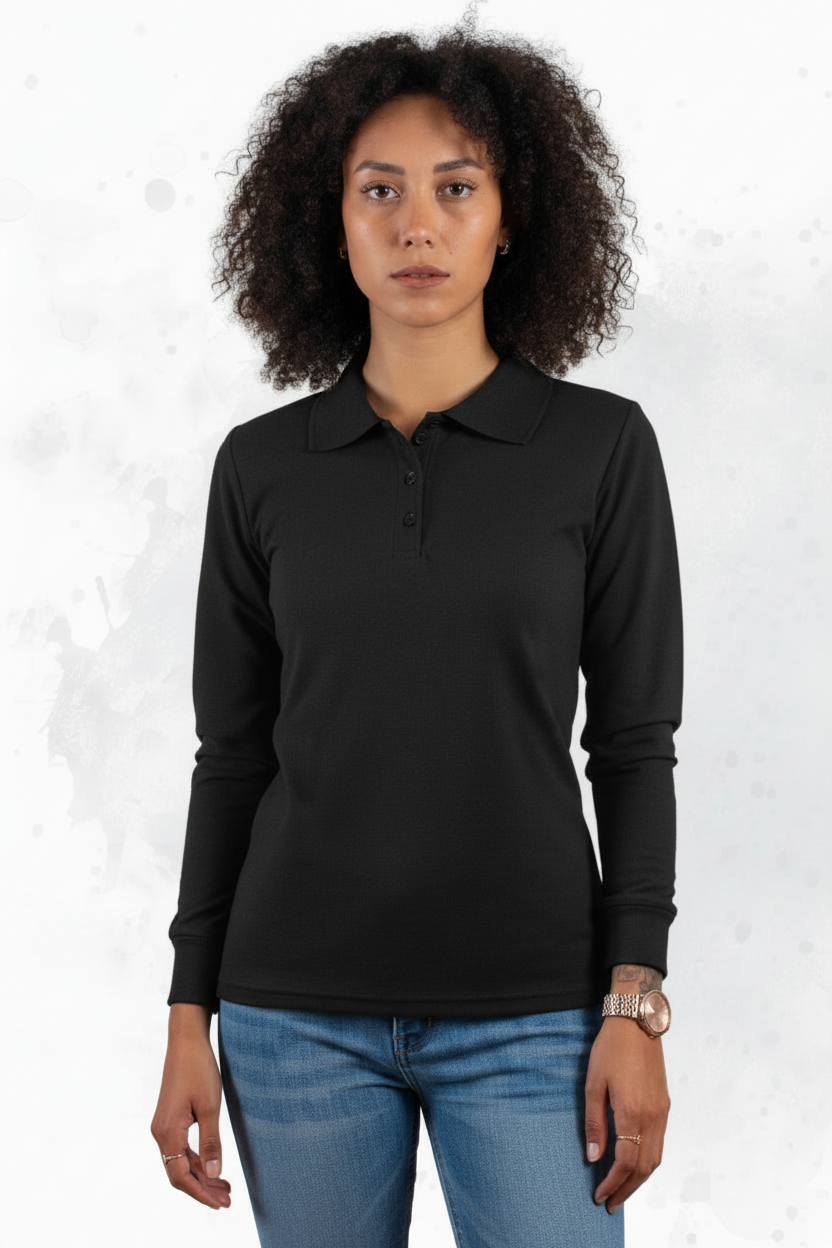 Polo ML chica negro