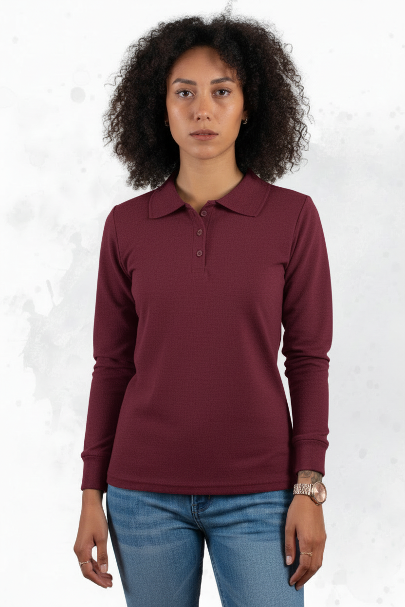 Polo ML chica vino